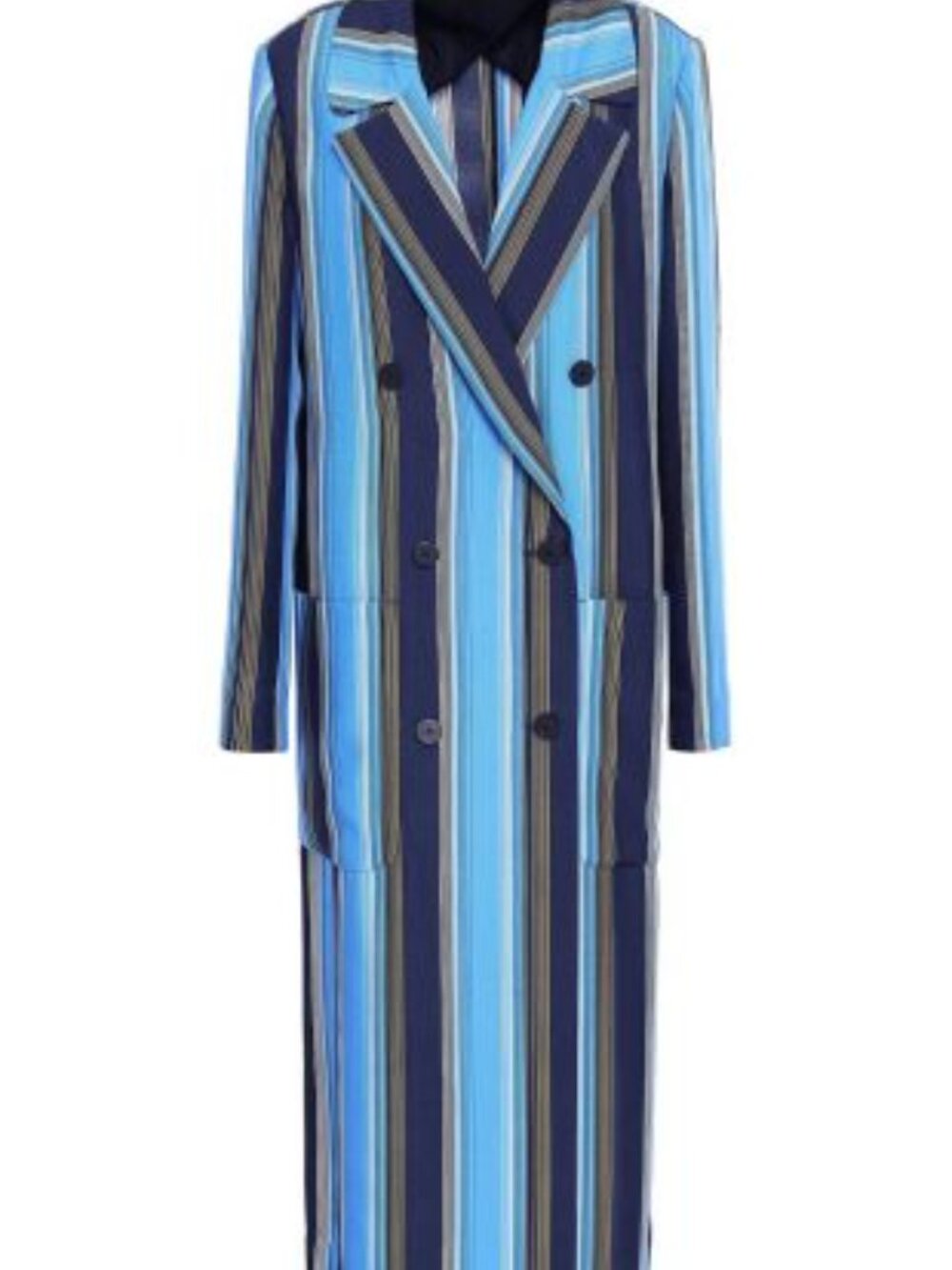 Diane von Furstenberg Striped Long Coat
